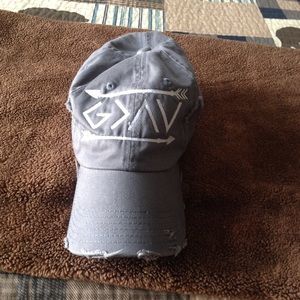 God is greater than highs lows distressed ball cap